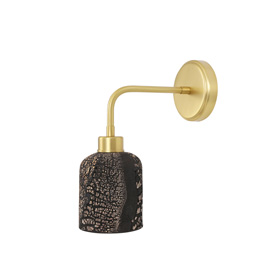 Osier Black Clay Wall Light